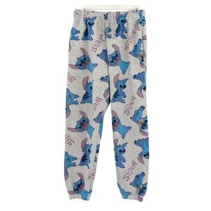 Disney Stitch All-Over Print Jogger Sweatpants Adult L | Cozy Lounge Cartoon Y2K